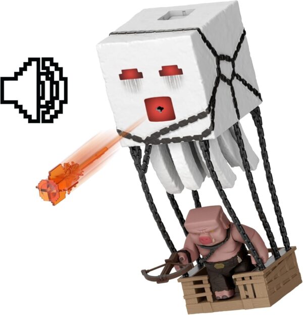 Mattel Minecraft Action Figure Set, Blast Attack Ghast with Lights and Sounds - Image 6