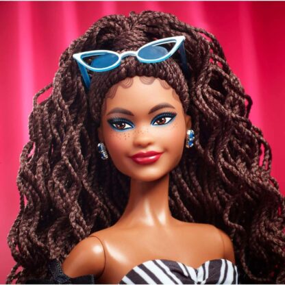 Barbie Signature 65th Aniversry Collectible Doll Brown Hair Black n white Gown - Image 4