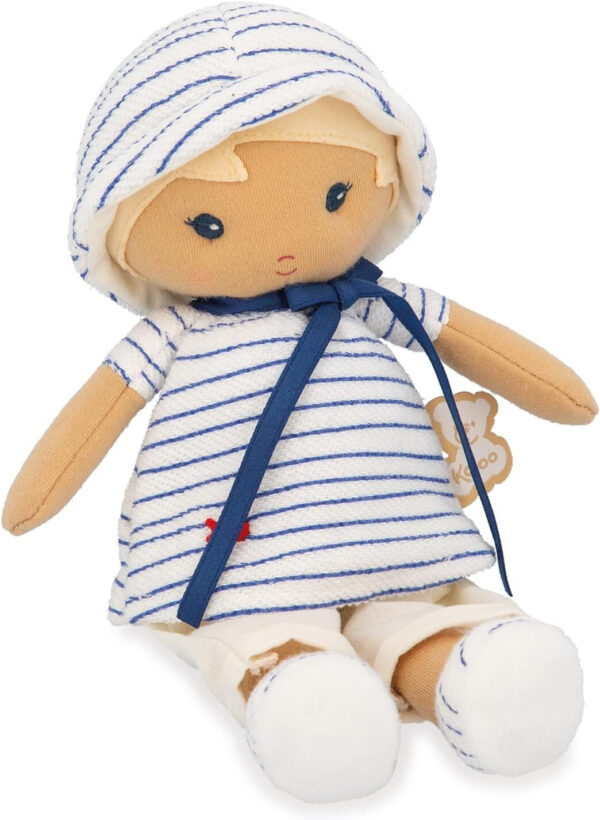 Kaloo Tendresse Eli My 1st Fabric Doll 25 cm Rag Doll Striped Tee Gift Box 0m+ - Image 3