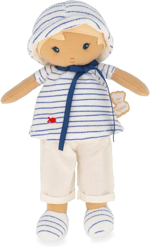 Kaloo Tendresse Eli My 1st Fabric Doll 25 cm Rag Doll Striped Tee Gift Box 0m+ - Image 4