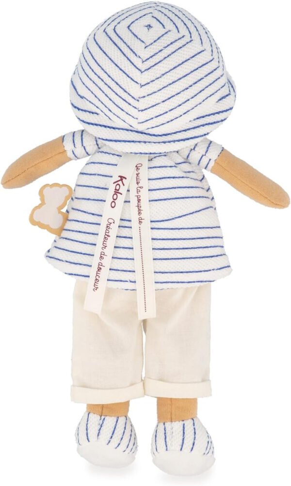 Kaloo Tendresse Eli My 1st Fabric Doll 25 cm Rag Doll Striped Tee Gift Box 0m+ - Image 5