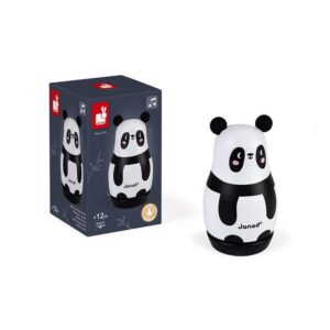 Janod - Panda Wooden Music Box - Children's Room Decoration - Suitable for child