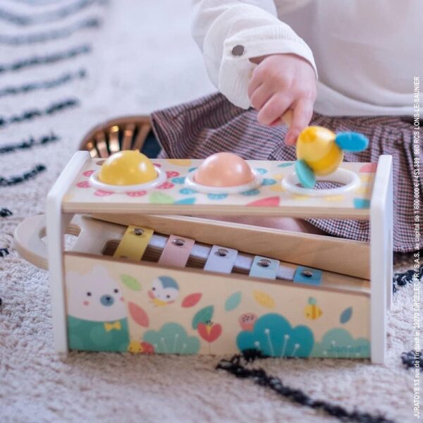 Janod Tap Tap Xylo Pure 2-in-1 Baby Musical Instrument - Awakening and Education - Image 3