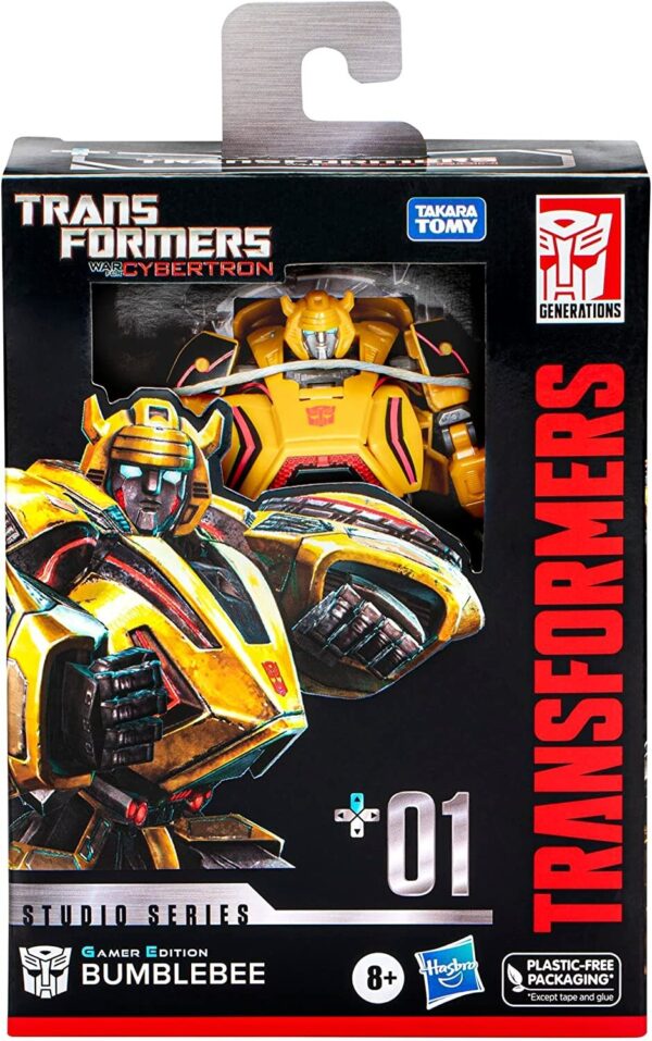 Transformers Toys Studio Series Deluxe Class 01 Gamer Edition Bumblebee Toy - Image 3