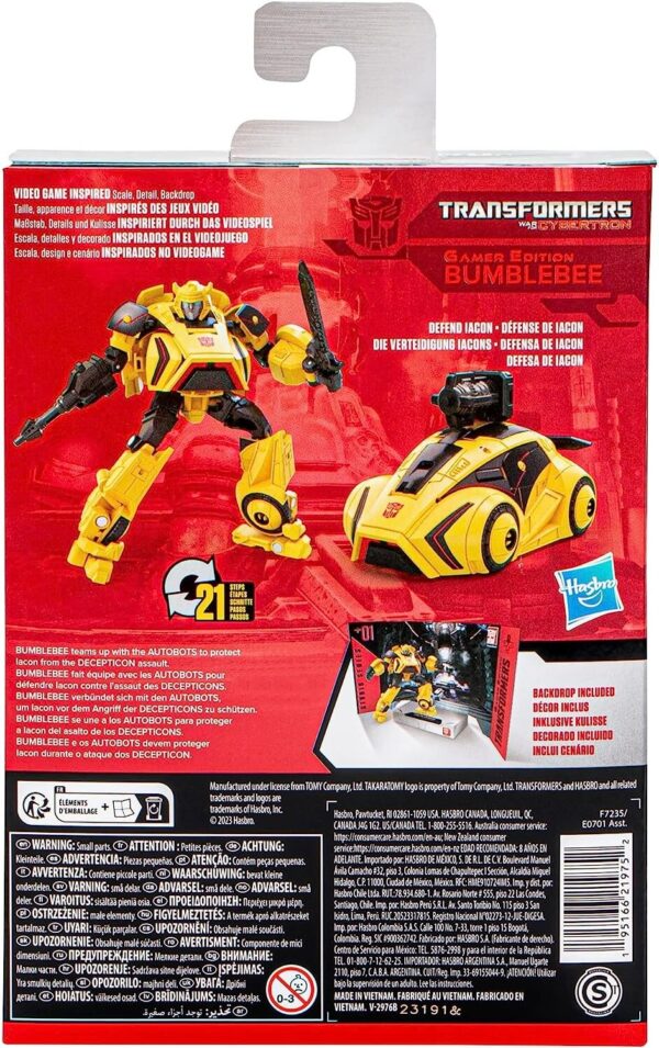 Transformers Toys Studio Series Deluxe Class 01 Gamer Edition Bumblebee Toy - Image 4
