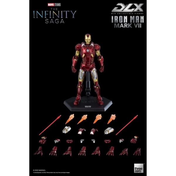 MARVEL STUDIOS: THE INFINITY SAGA IRON MAN MARK 7 DLX ACTION FIGURE - THREEZERO - Image 4