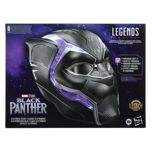 Marvel Legends Series Black Panther Premium Electronic Role Play Helmet - Image 4
