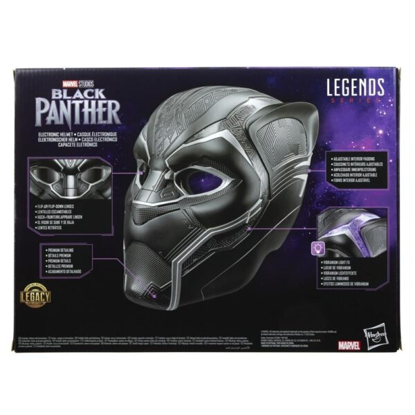 Marvel Legends Series Black Panther Premium Electronic Role Play Helmet - Image 6