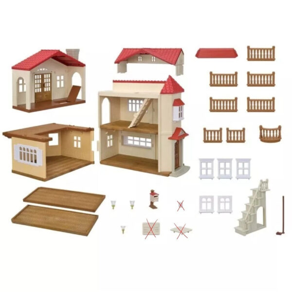 Sylvanian Families 5708 Red Roof Country Home -Secret Attic Playroom- Dollhouse - Image 5
