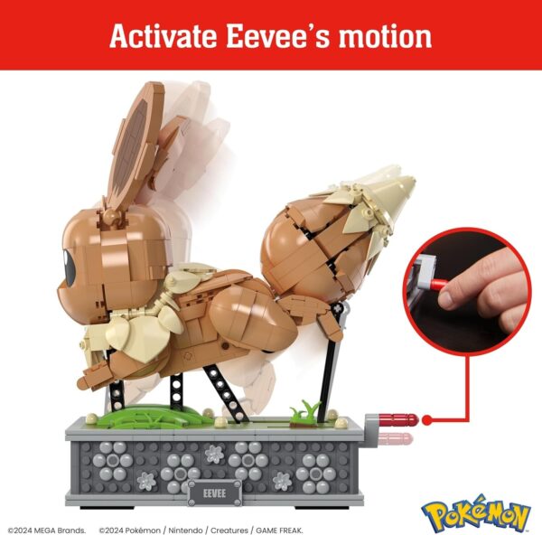 Mega Pokémon Action Figure Building Set Motion Eevee 1366 Pieces Build Toy - Image 5