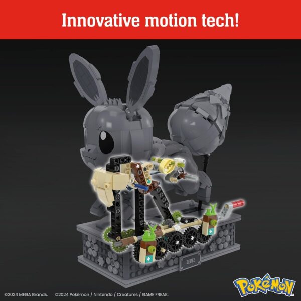 Mega Pokémon Action Figure Building Set Motion Eevee 1366 Pieces Build Toy - Image 6