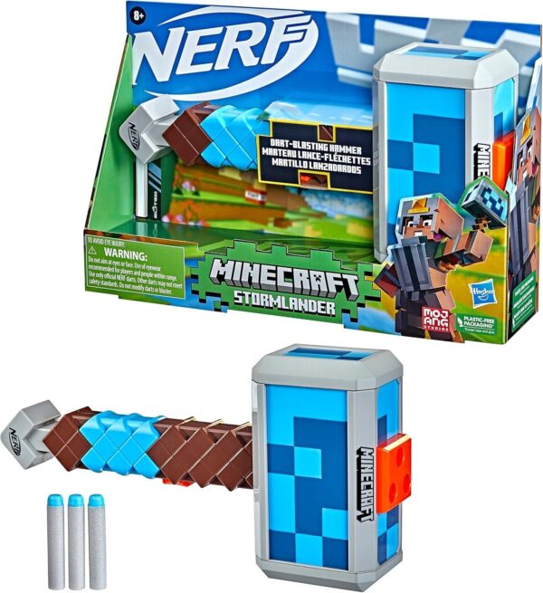 Nerf Minecraft Stormlander Dart-Blasting Hammer