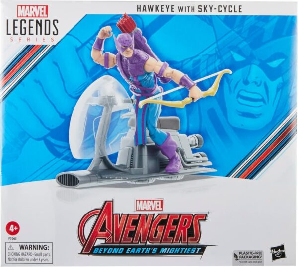 Hasbro Marvel Legends Series Hawkeye with Sky-Cycle Avengers 60th Anniversary 6" - Image 3