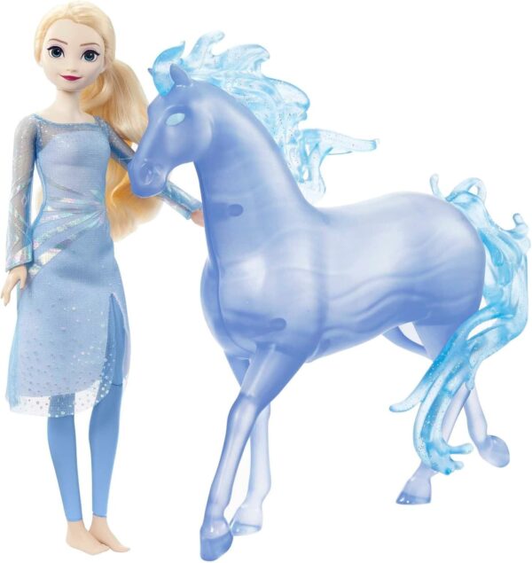 Mattel Disney Frozen Toys, Elsa Fashion Doll with Horse-Shaped Water Nokk Figure - Image 3