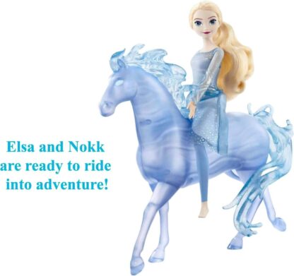 Mattel Disney Frozen Toys, Elsa Fashion Doll with Horse-Shaped Water Nokk Figure - Image 4