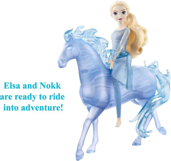 Mattel Disney Frozen Toys, Elsa Fashion Doll with Horse-Shaped Water Nokk Figure - Image 4