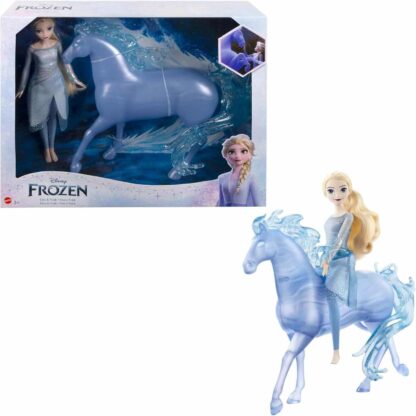 Mattel Disney Frozen Toys, Elsa Fashion Doll with Horse-Shaped Water Nokk Figure