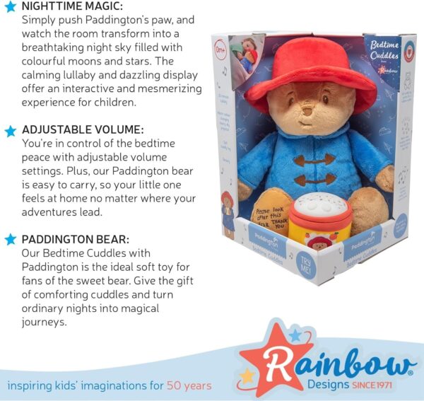 Rainbow Designs Bedtime Cuddles with Paddington Bear Lullaby Plush - Image 5