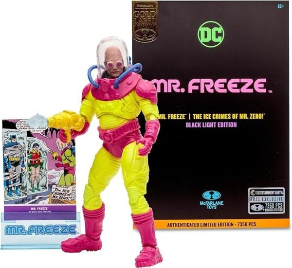 DC MULTIVERSE MR. FREEZE BLACK LIGHT GOLD LABEL 7" INCH - Image 3