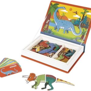 Janod Dinosaurs Magneti'Book Childrens Educational Cardboard Game Toy 3Y+ NEW