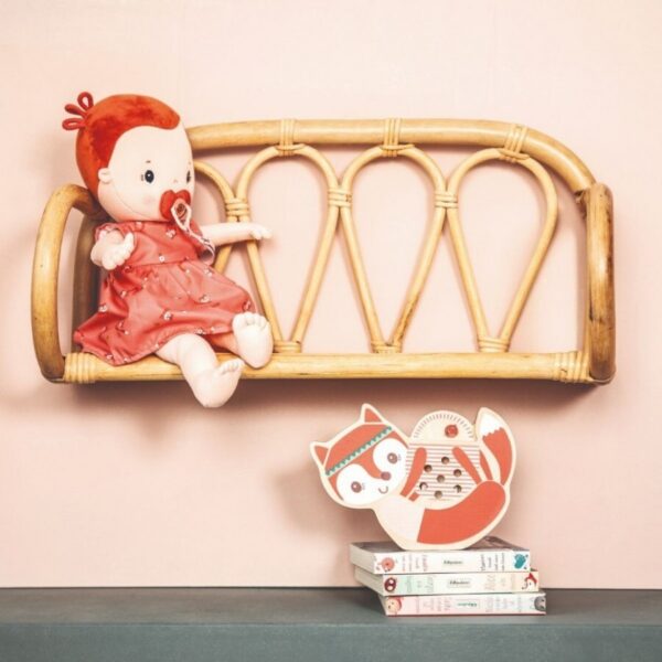 LILLIPUTIENS Rose Doll Soft Fabric Doll with Removable Clothes Magnetic Pacifier - Image 3