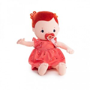LILLIPUTIENS Rose Doll Soft Fabric Doll with Removable Clothes Magnetic Pacifier