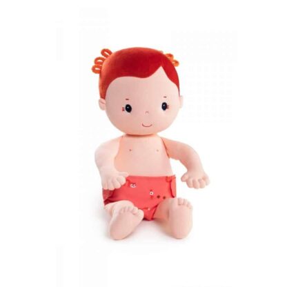 LILLIPUTIENS Rose Doll Soft Fabric Doll with Removable Clothes Magnetic Pacifier - Image 6