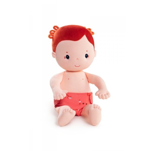 LILLIPUTIENS Rose Doll Soft Fabric Doll with Removable Clothes Magnetic Pacifier - Image 6