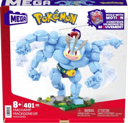 MEGA Pokémon Building Toys Set Machamp with 401 Pieces, Articulated and Poseable - Image 7