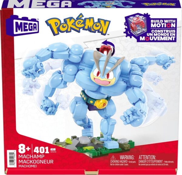 MEGA Pokémon Building Toys Set Machamp with 401 Pieces, Articulated and Poseable - Image 7