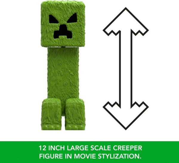 Mattel Minecraft Large-Scale Action Figure, 12-inch Posable Creeper Toy Collecti - Image 4