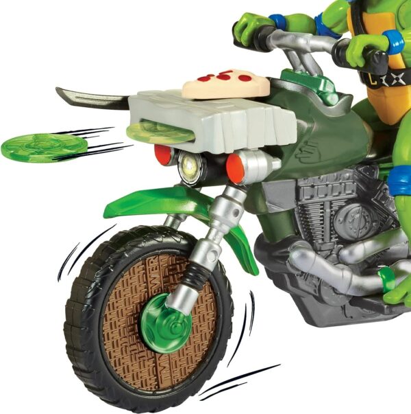 TMNT Mutant Mayhem Ninja Kick Cycle with Exclusive Leonardo Figure - Image 4