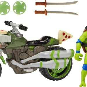 TMNT Mutant Mayhem Ninja Kick Cycle with Exclusive Leonardo Figure