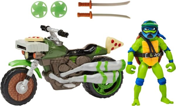 TMNT Mutant Mayhem Ninja Kick Cycle with Exclusive Leonardo Figure - Image 5