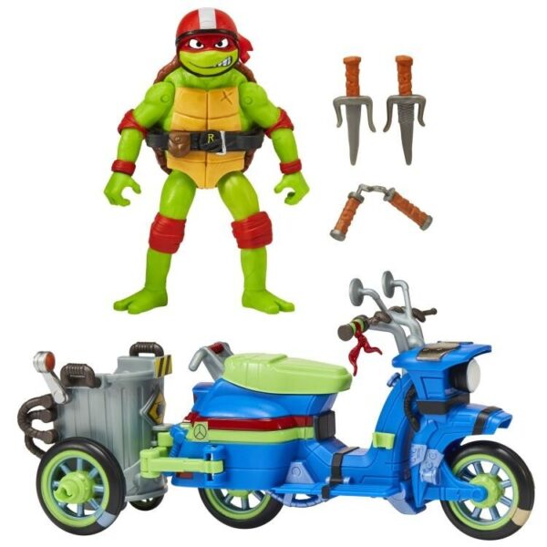 Teenage Mutant Ninja Turtles: Mutant Mayhem Raphael Battle Cycle Set - Image 6