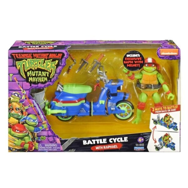 Teenage Mutant Ninja Turtles: Mutant Mayhem Raphael Battle Cycle Set - Image 7