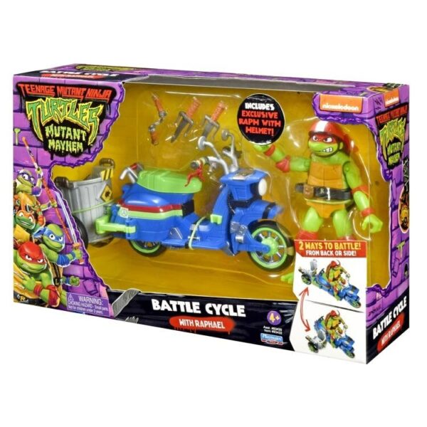 Teenage Mutant Ninja Turtles: Mutant Mayhem Raphael Battle Cycle Set - Image 8