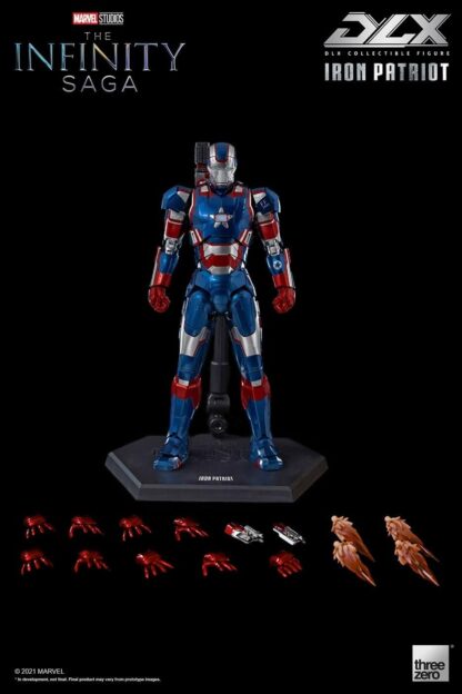 ThreeZero - Marvel Infinity Saga Iron Patriot Deluxe 1/12 Scale Action Figure - Image 3