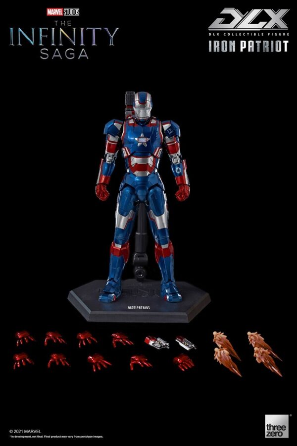 ThreeZero - Marvel Infinity Saga Iron Patriot Deluxe 1/12 Scale Action Figure - Image 3