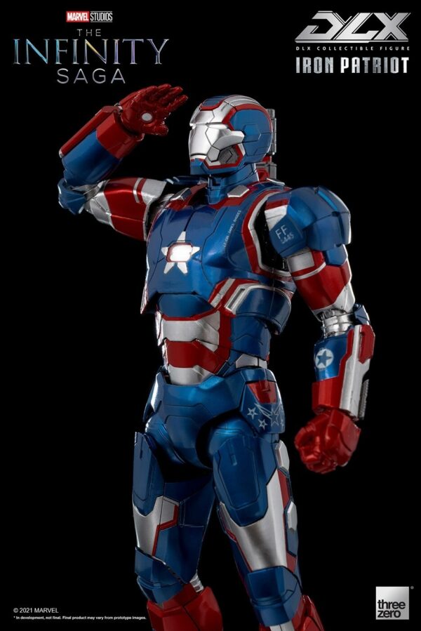 ThreeZero - Marvel Infinity Saga Iron Patriot Deluxe 1/12 Scale Action Figure - Image 7
