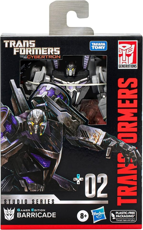 Transformers Toys Studio Series Deluxe Class 02 Gamer Edition Barricade Toy - Image 3