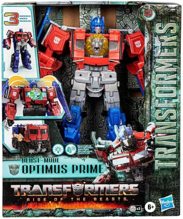 Hasbro Transformers: Rise of the Beasts Beast-Mode Optimus Prime Figure NEW - Image 6