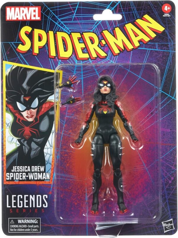 Marvel Legends Series Spiderman Retro Jessica Drew Spider-Woman 6" Action Figure - Image 4