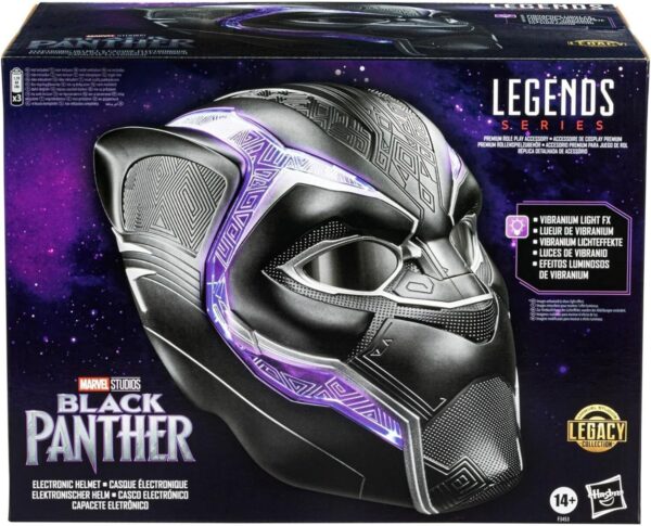 Marvel Legends Series Black Panther Premium Electronic Role Play Helmet - Image 9